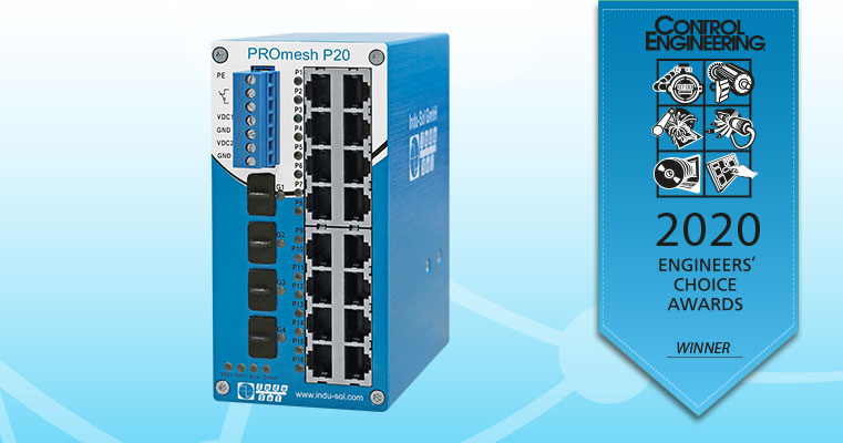 Ethernet switch PROmesh P20 voted category winner of the Engineers' Choice Award 2020