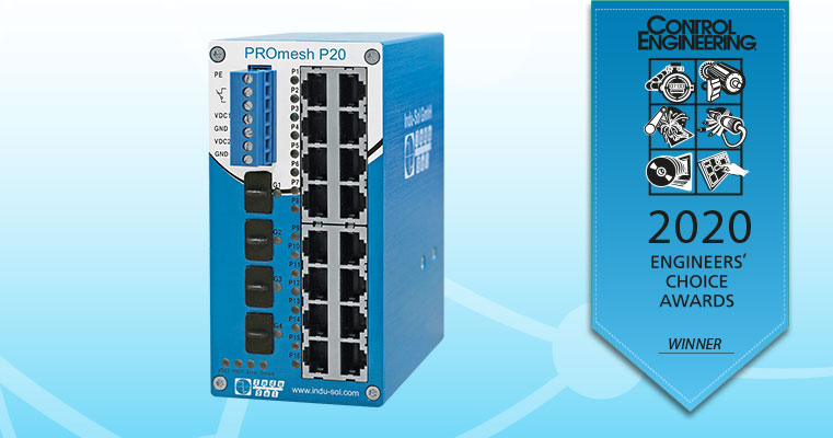 Ethernet Switch PROmesh P20 als Kategoriesieger beim Engineers‘ Choice Award 2020 ausgezeichnet