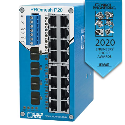 Industrial Switch for Ethernet and PROFINET - PROmesh P20